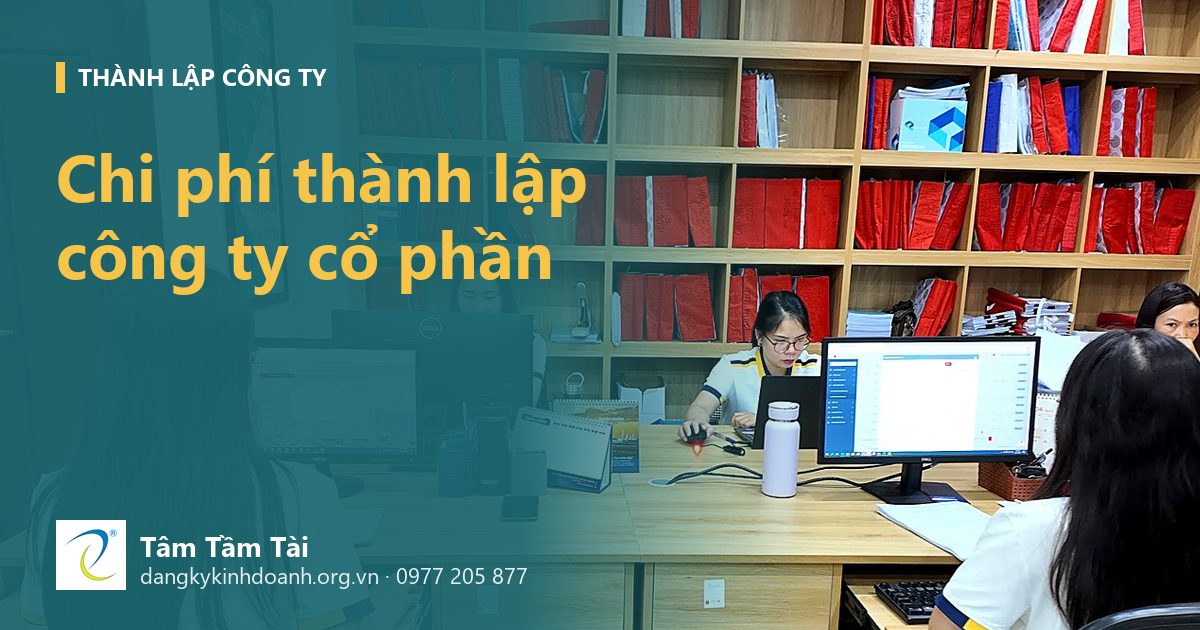 Chi phí thành lập công ty cổ phần – ảnh nền: đội ngũ Tâm Tầm Tài làm việc tại văn phòng