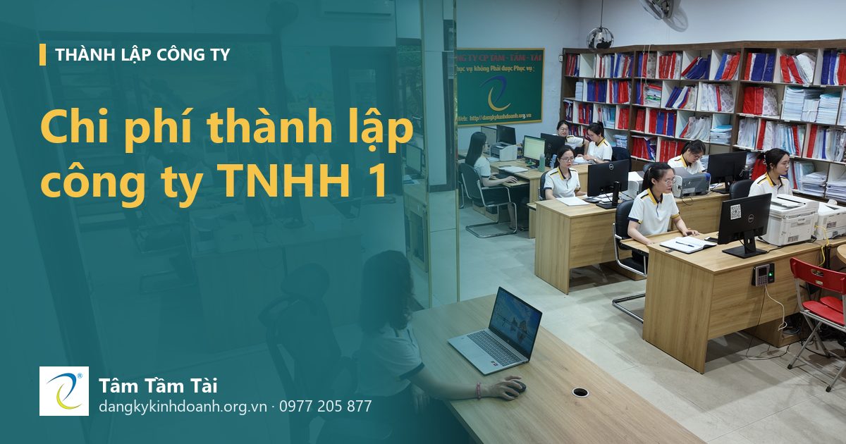 Chi phí thành lập công ty TNHH 1 – ảnh nền: không gian làm việc của đội ngũ kế toán Tâm Tầm Tài