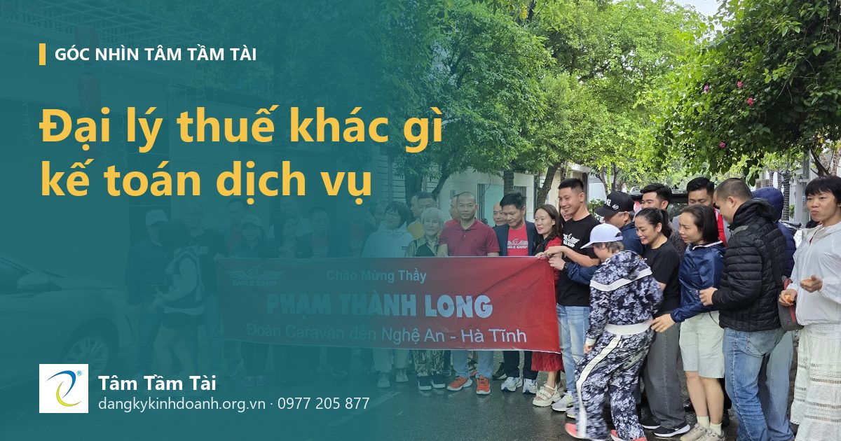 Đại lý thuế khác gì kế toán dịch vụ – ảnh nền: đoàn doanh nhân của thầy Phạm Thành Long đến thăm Tâm Tầm Tài, tháng 3/2025