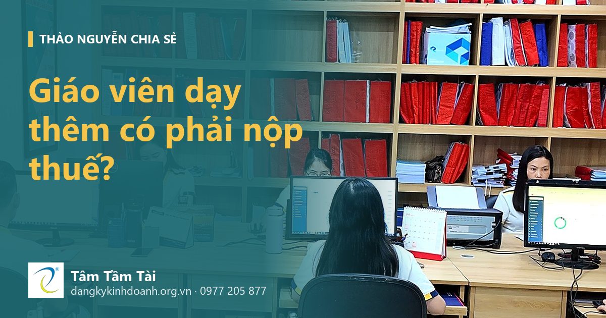 Giáo viên dạy thêm có phải nộp thuế? – ảnh nền: tủ hồ sơ khách hàng tại văn phòng Tâm Tầm Tài