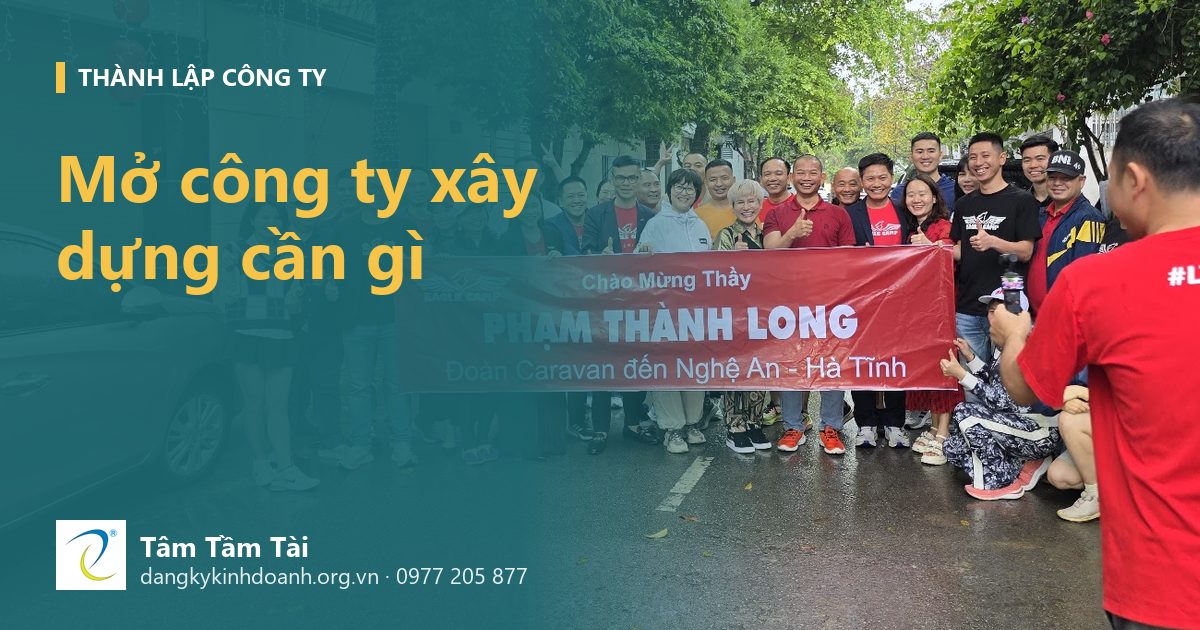 Mở công ty xây dựng cần gì – ảnh nền: đoàn doanh nhân của thầy Phạm Thành Long đến thăm Tâm Tầm Tài, tháng 3/2025