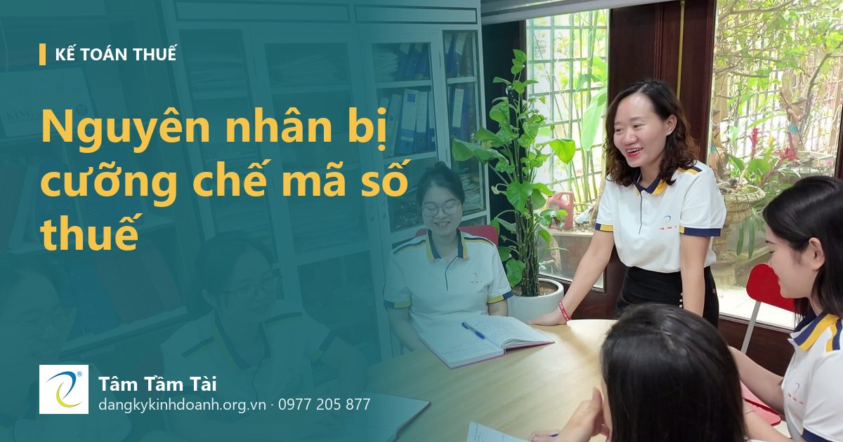 Nguyên nhân bị cưỡng chế mã số thuế – ảnh nền: trưởng nhóm hướng dẫn các kế toán