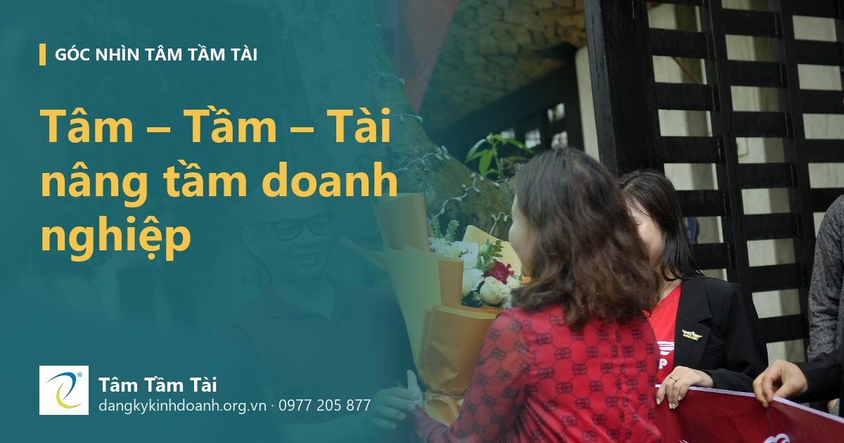 Tâm – Tầm – Tài nâng tầm doanh nghiệp – ảnh nền: đoàn doanh nhân của thầy Phạm Thành Long đến thăm Tâm Tầm Tài, tháng 3/2025