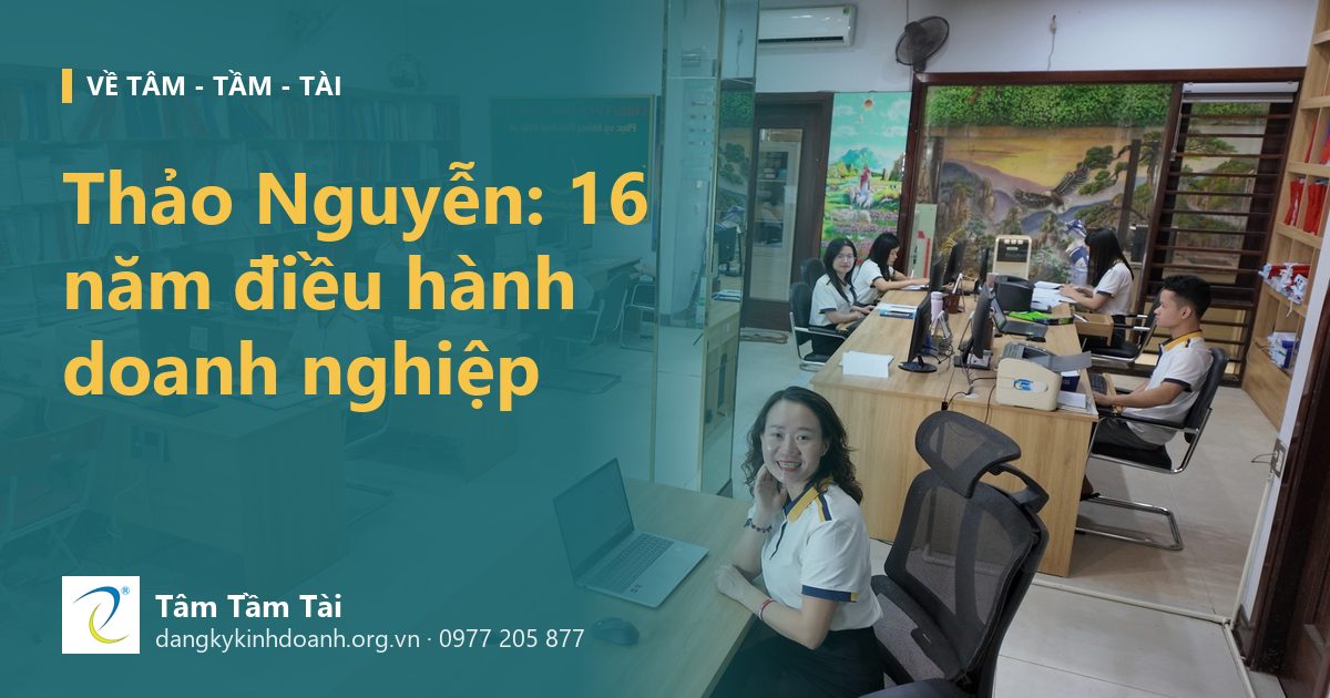 Thảo Nguyễn: 16 năm điều hành doanh nghiệp – ảnh nền: Thảo Nguyễn tại văn phòng Tâm - Tầm - Tài