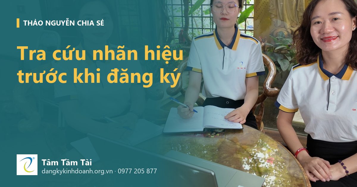 Tra cứu nhãn hiệu trước khi đăng ký – ảnh nền: đội ngũ Tâm - Tầm - Tài trao đổi hồ sơ nhãn hiệu