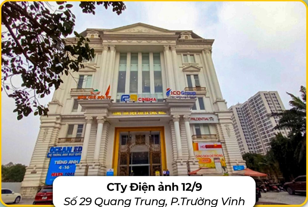 Công ty Điện ảnh 12/9 – Số 29 Quang Trung, P. Trường Vinh