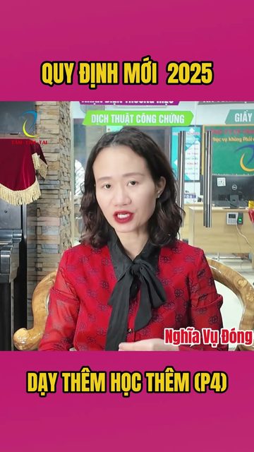 Quy định mới nhất về dạy thêm học thêm năm 2025 (P4)